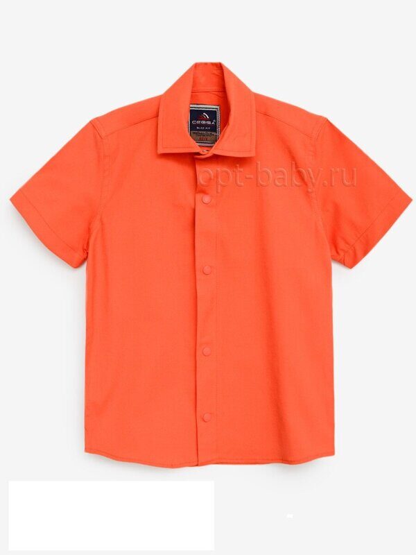2584 Рубашка д/м оранжевый 
