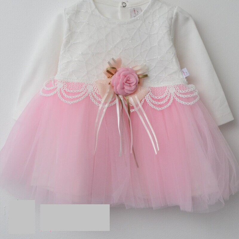 0482 Платье айвори/светло-розовый  